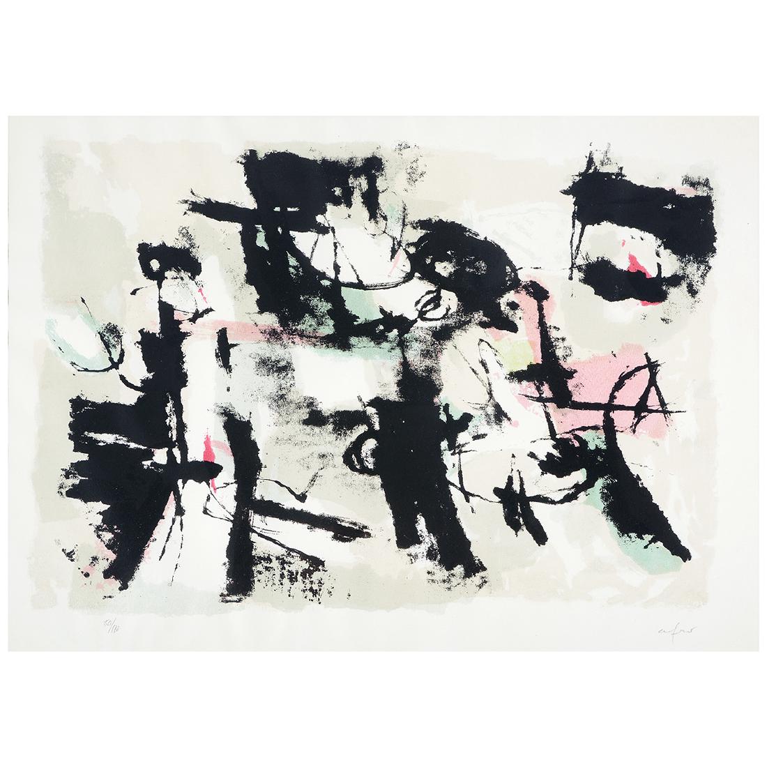 AFRO BASALDELLA "Composition, 1957" color lithograph (1 of 6)