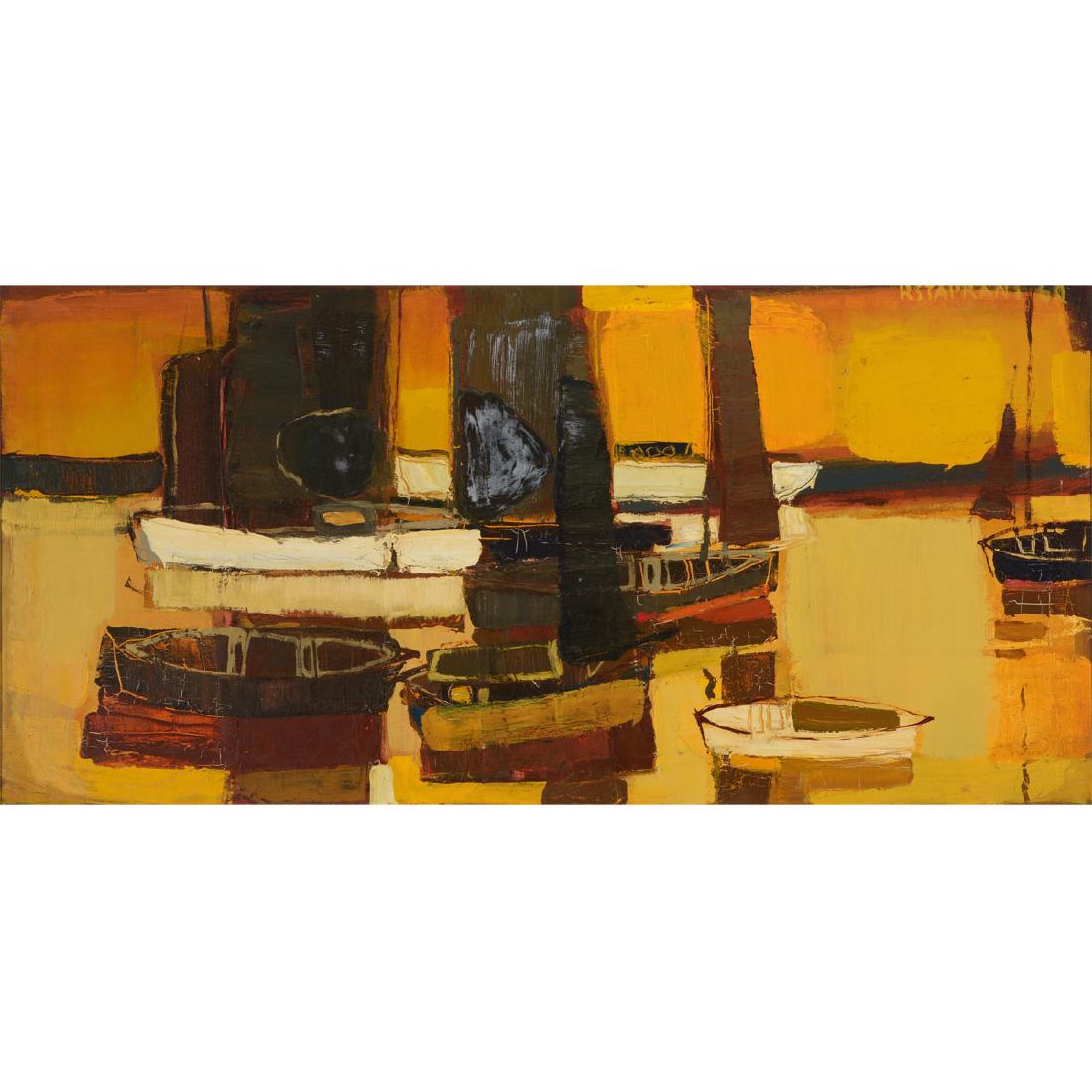 Raimonds Staprans "Yacht Harbor, Late Afternoon" oil (1 of 4)