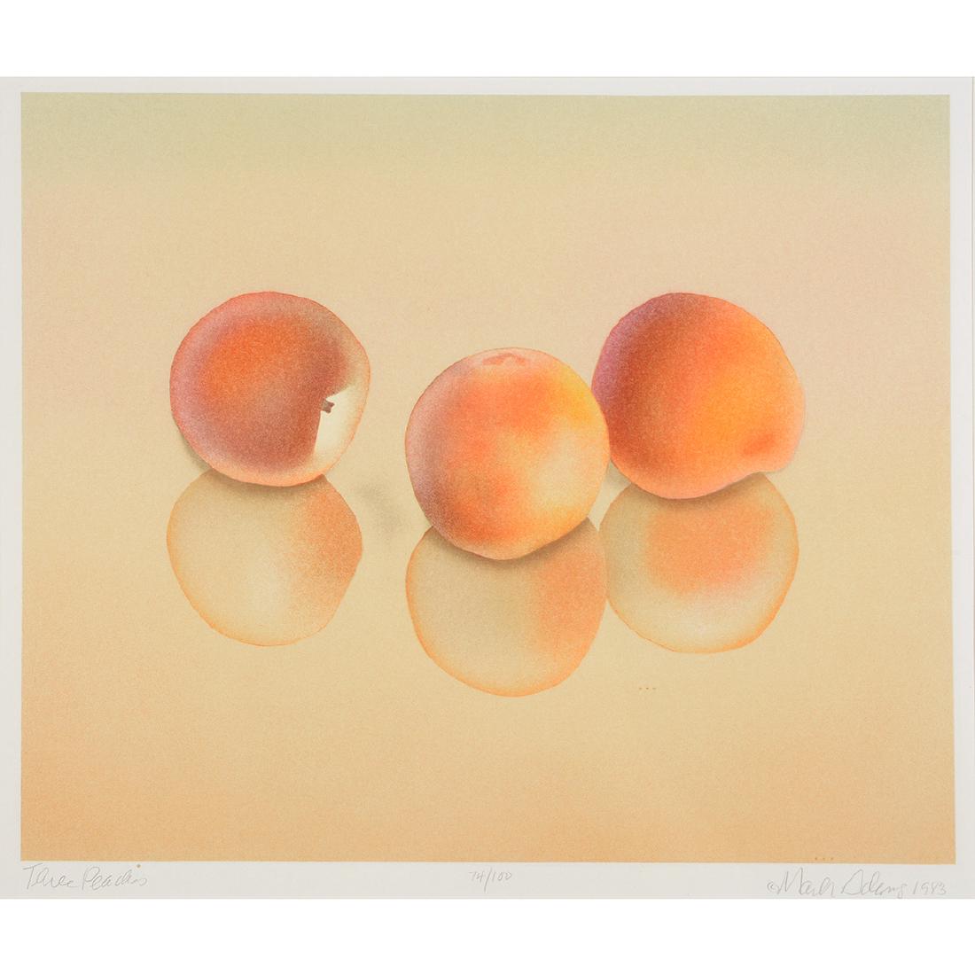 Mark Adams "Three Peaches" color lithograph (1 of 6)