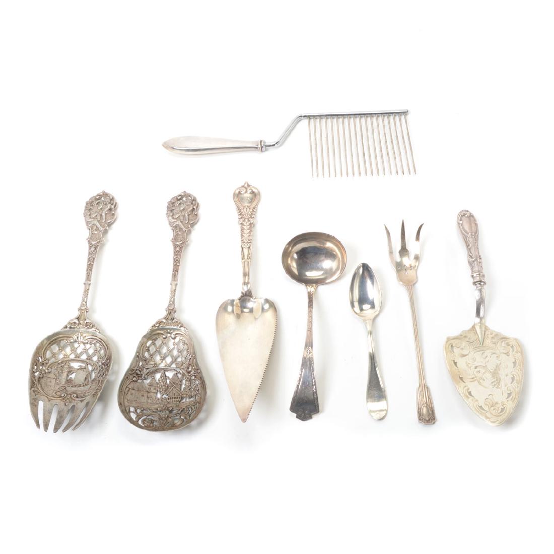 Tiffany Florentine Sterling Pie Server, Three Tiffany (1 of 10)