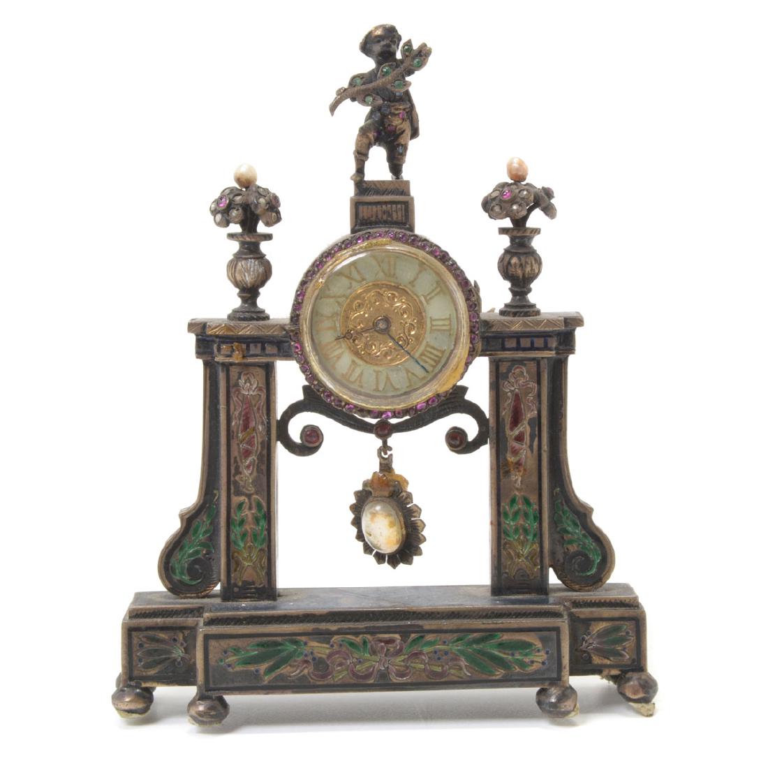 Continental Stone Mounted and Enameled Silver (1 of 9)