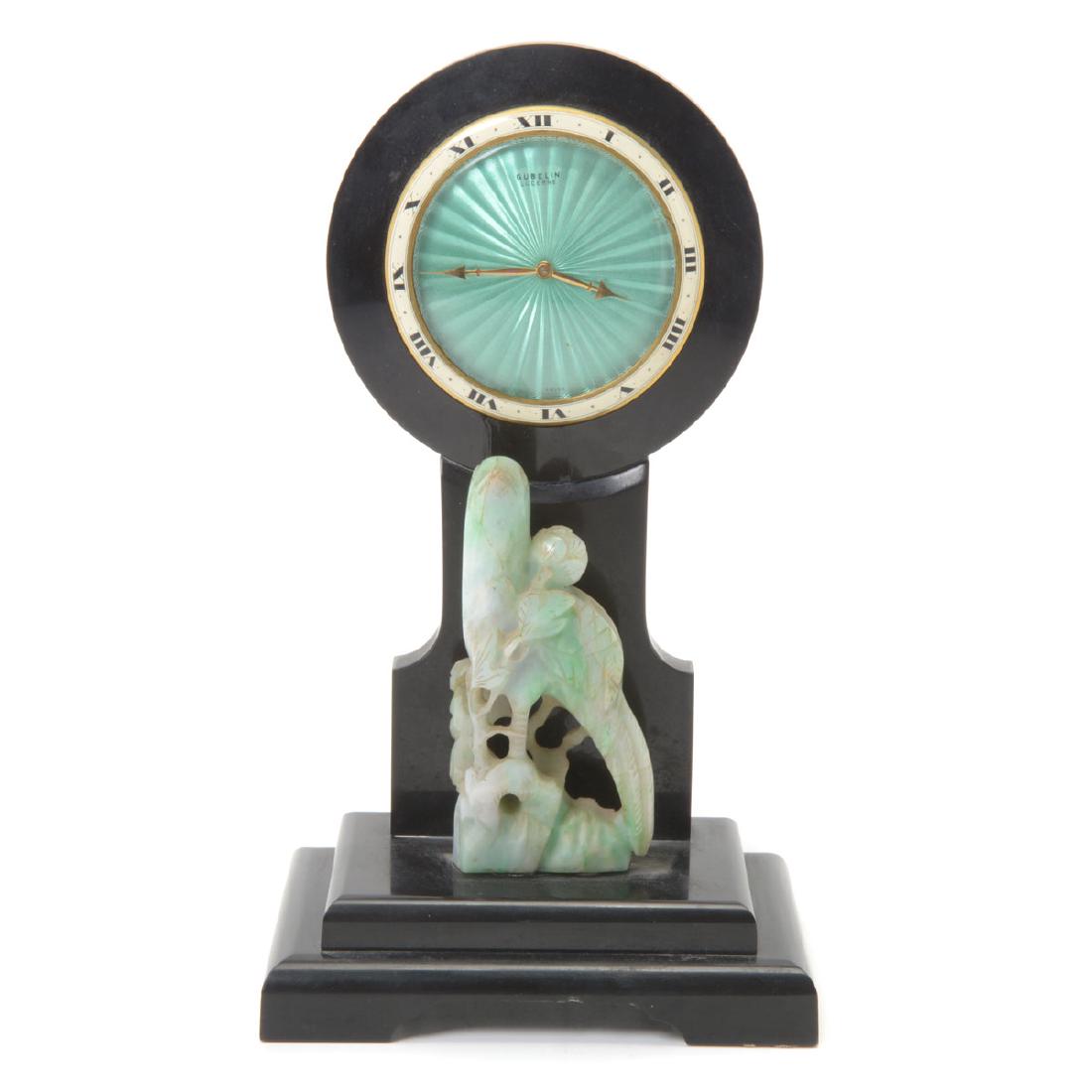 Art Deco Gubelin Mantle Clock in the Chinese Style (1 of 7)