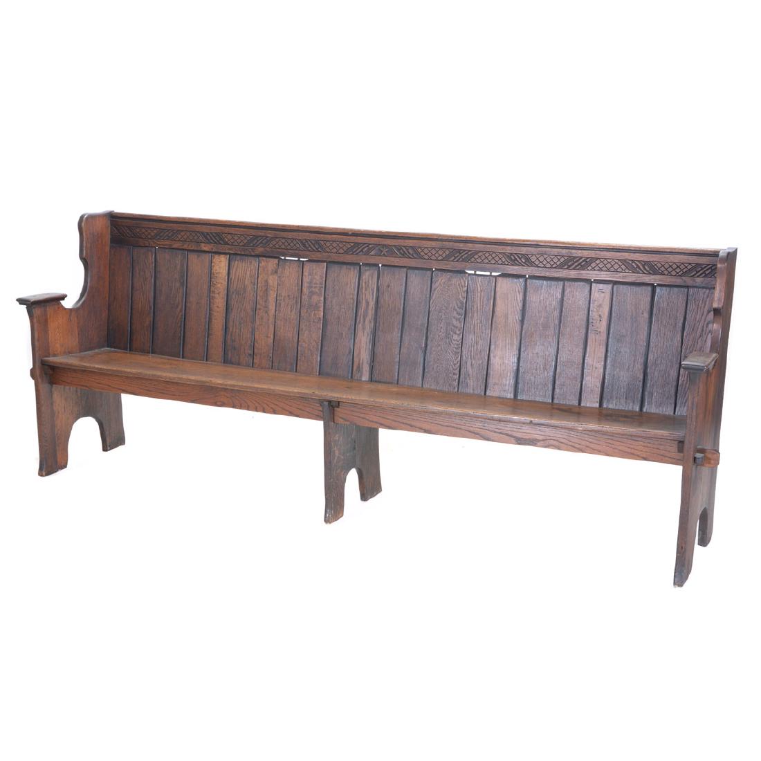 Oak Church Pew (1 of 4)