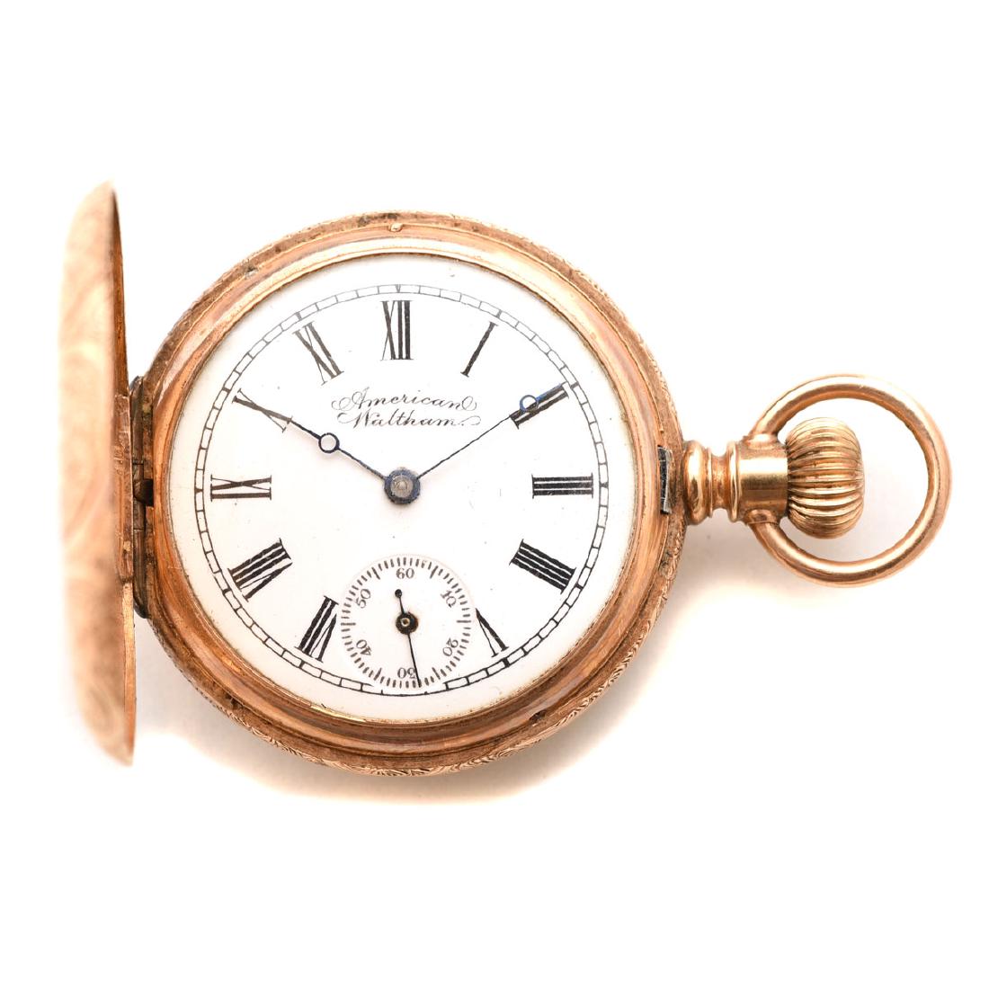 American Waltham 14k Yellow Gold Pocket Watch. (1 of 6)