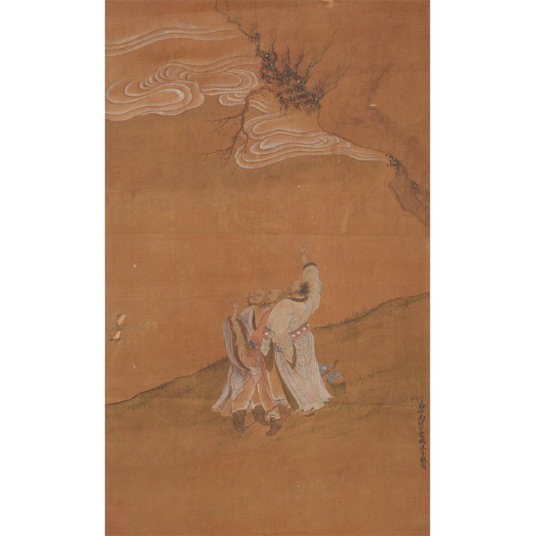 After Ding Yunpeng: Three Luohan (1 of 4)