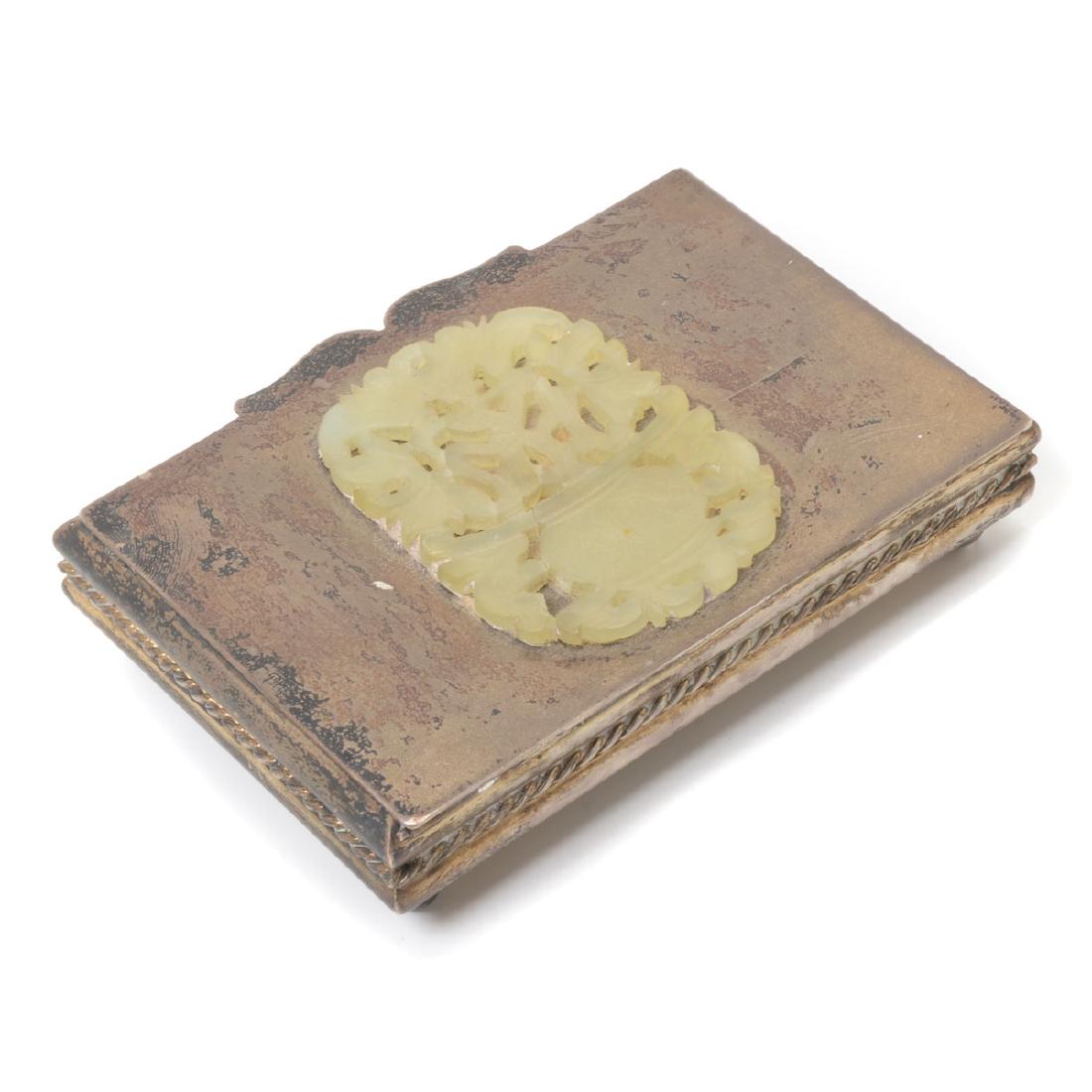 Cartier Sterling Silver Jadeite Mounted Box (1 of 5)