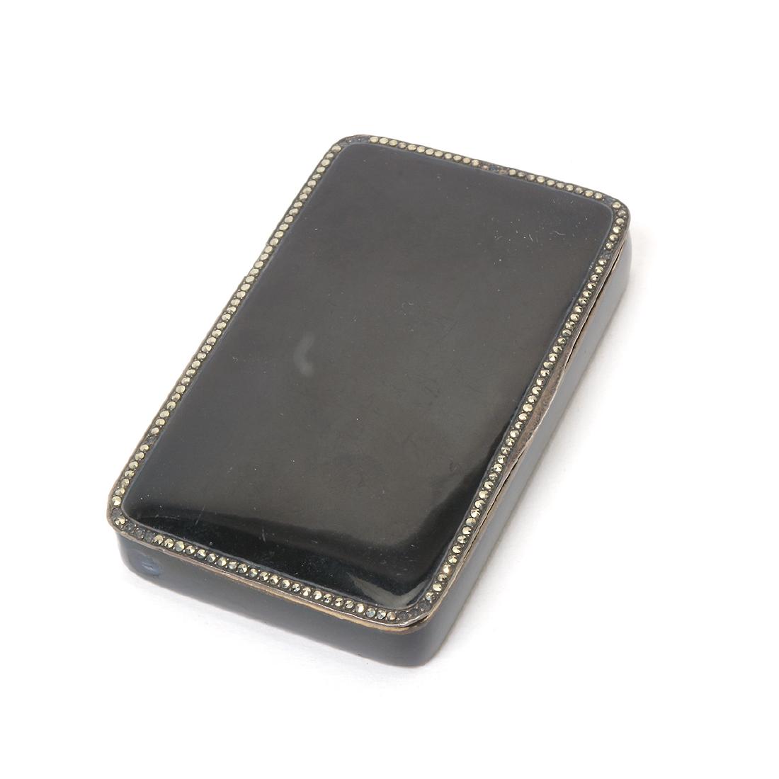 Art Deco Gilt Vermeil Marquisite Enamel Cigarette Case (1 of 4)