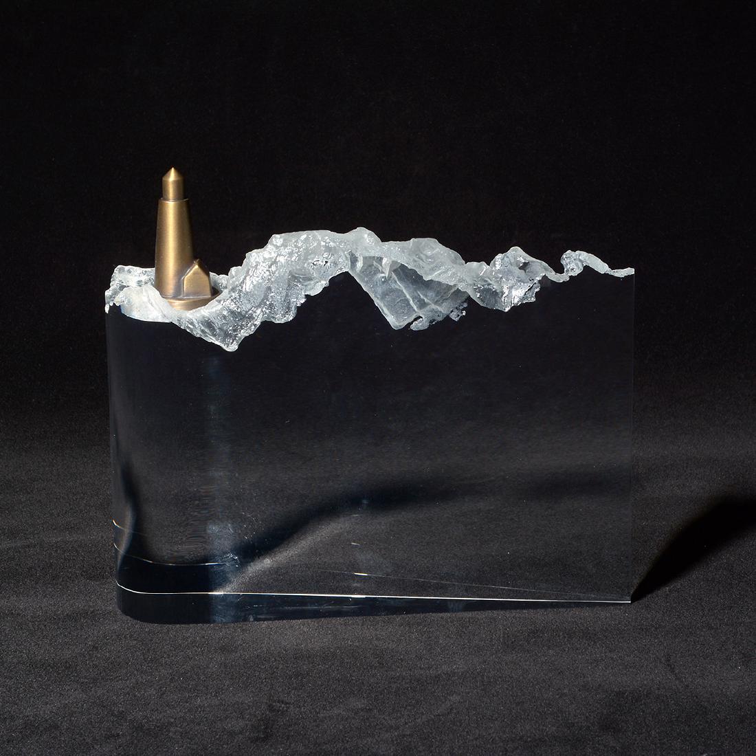 Steuben "Lighthouse" Glass and Brass Sculpture (1 of 8)