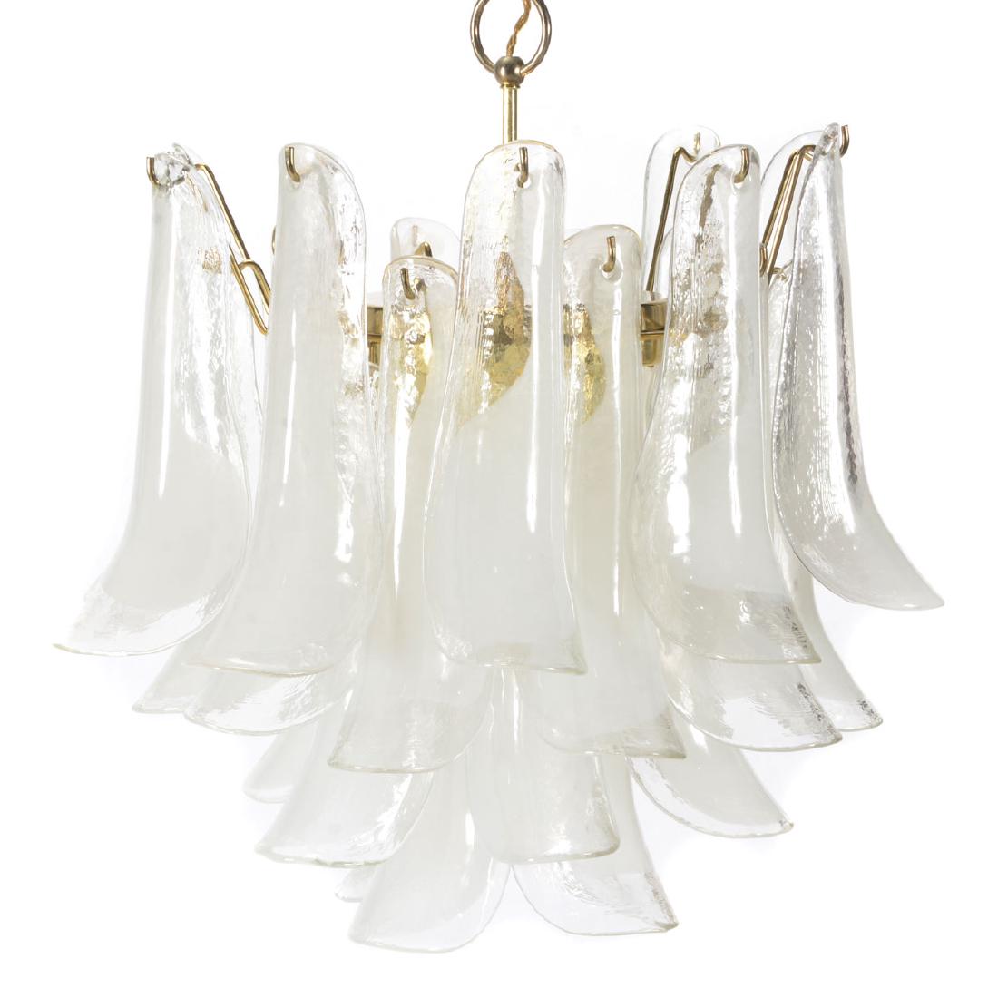 Mazzega Murano Style Floriform Art Glass Chandelier (1 of 4)