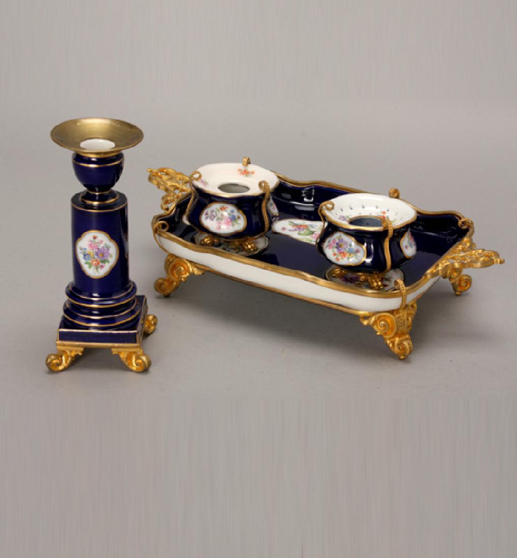 Meissen Gilt Bronze Mounted Four Piece Desk Set (1 of 5)