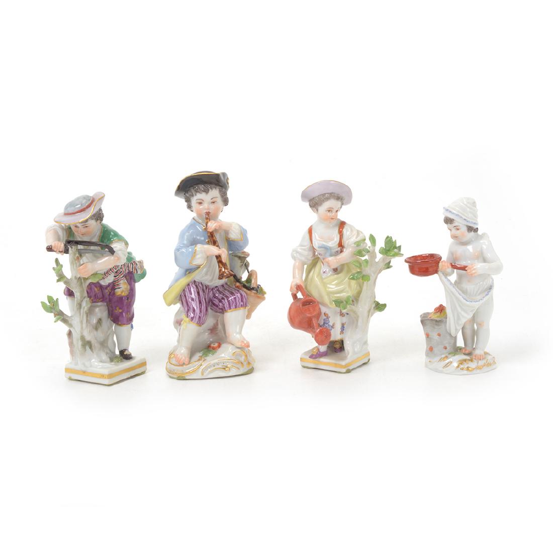 4 Meissen Figures of Child Gardeners or Cupid (1 of 7)