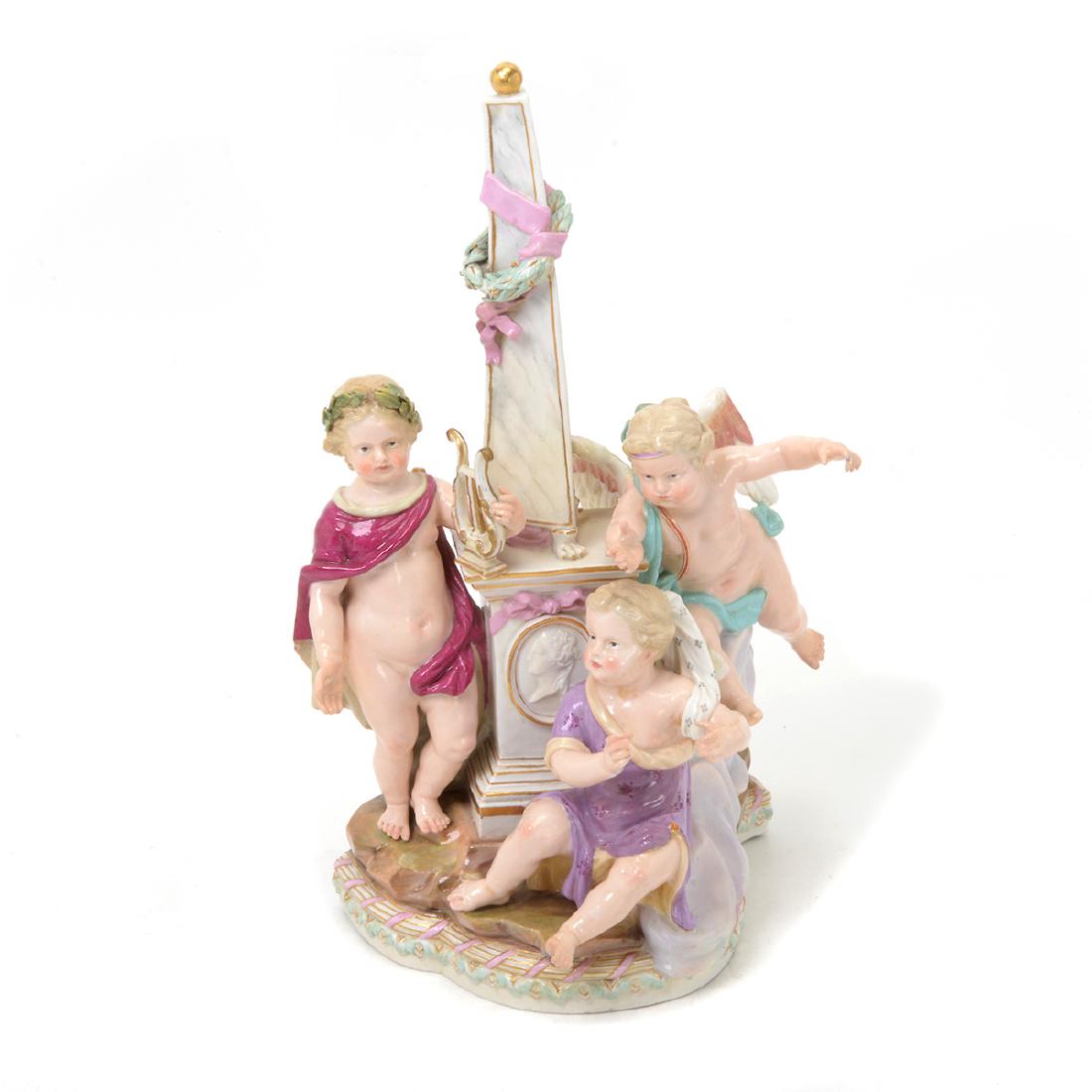 Meissen Porcelain Group with Obelisk (1 of 6)