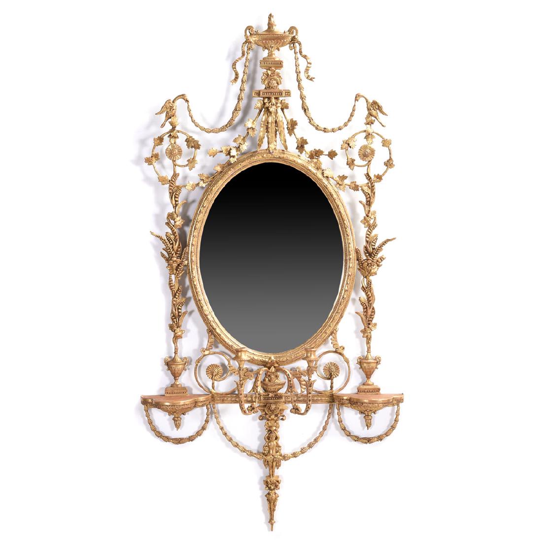 George III Style Giltwood Girandole Mirror. (1 of 5)