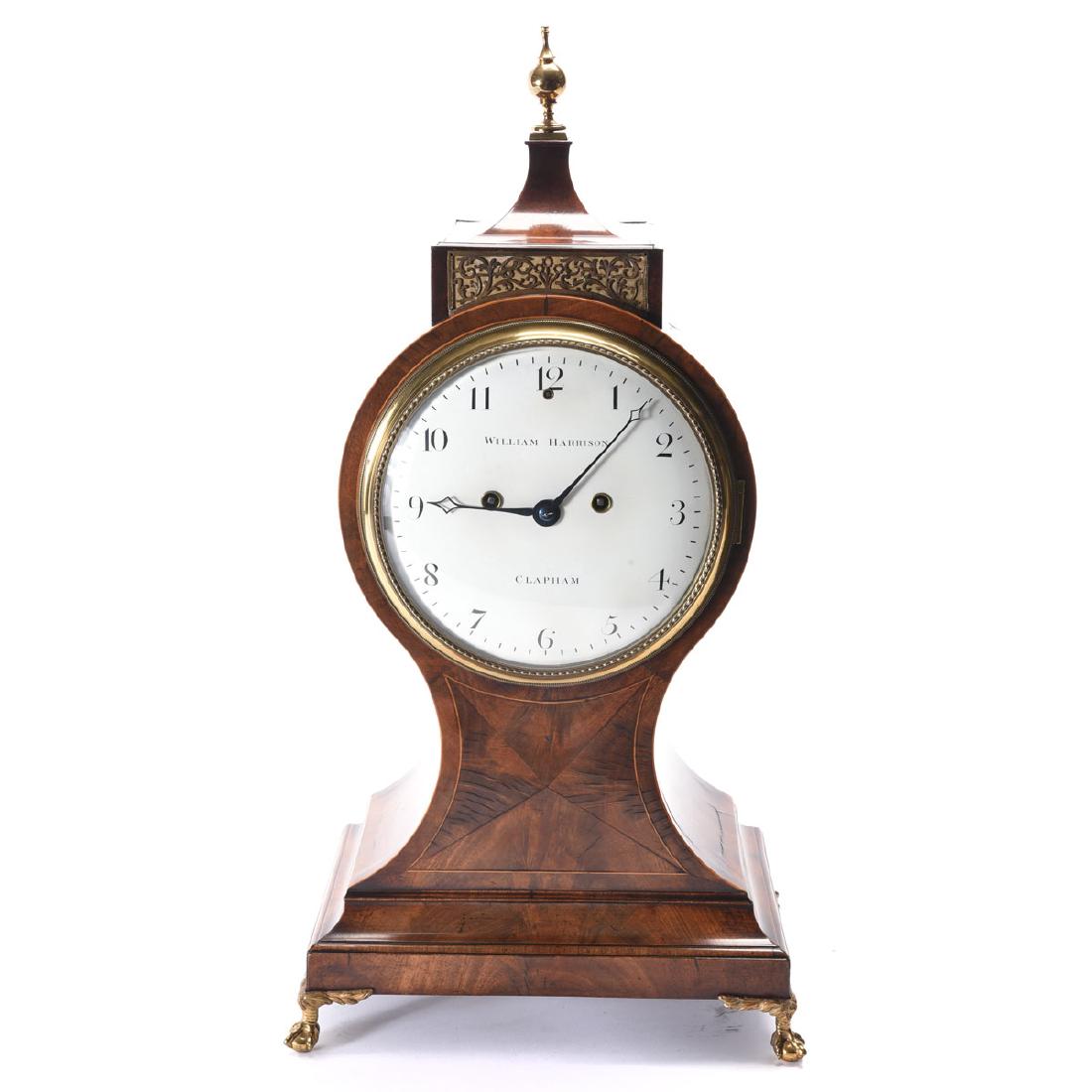 Regency inlaid mahogany table clock, (1 of 5)