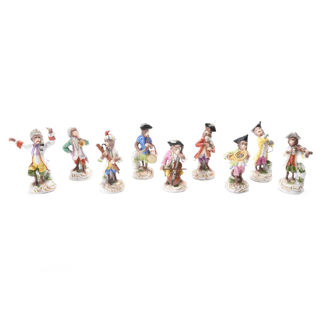 Schieholz and Sons, German nine piece singerie monkey (1 of 8)