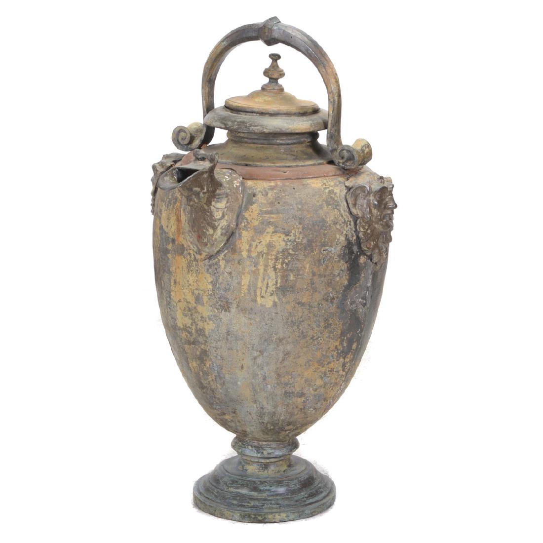 Rare Italian Bronze Wine Urn.