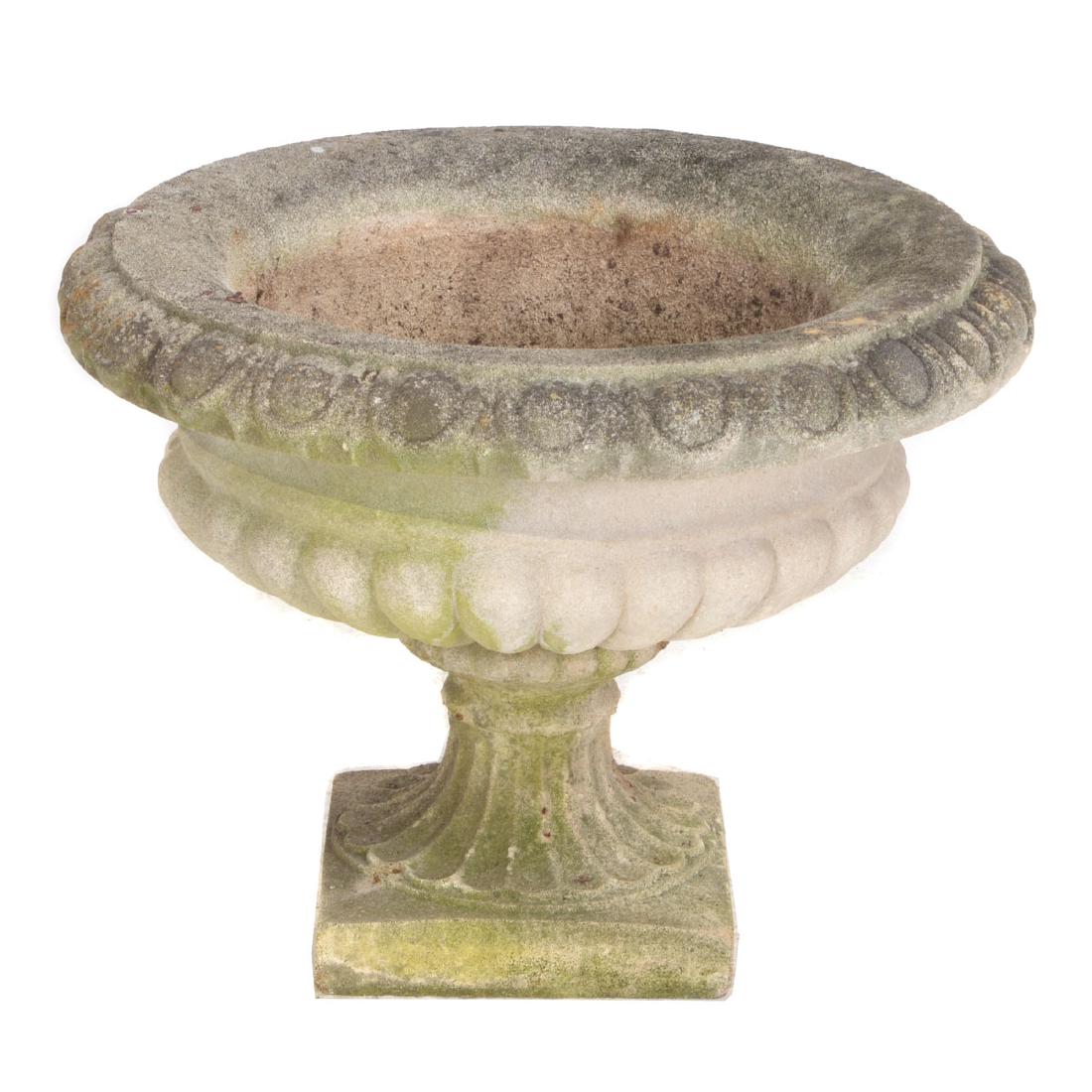 Neoclassical Style Stone Garden Urn. (1 of 4)