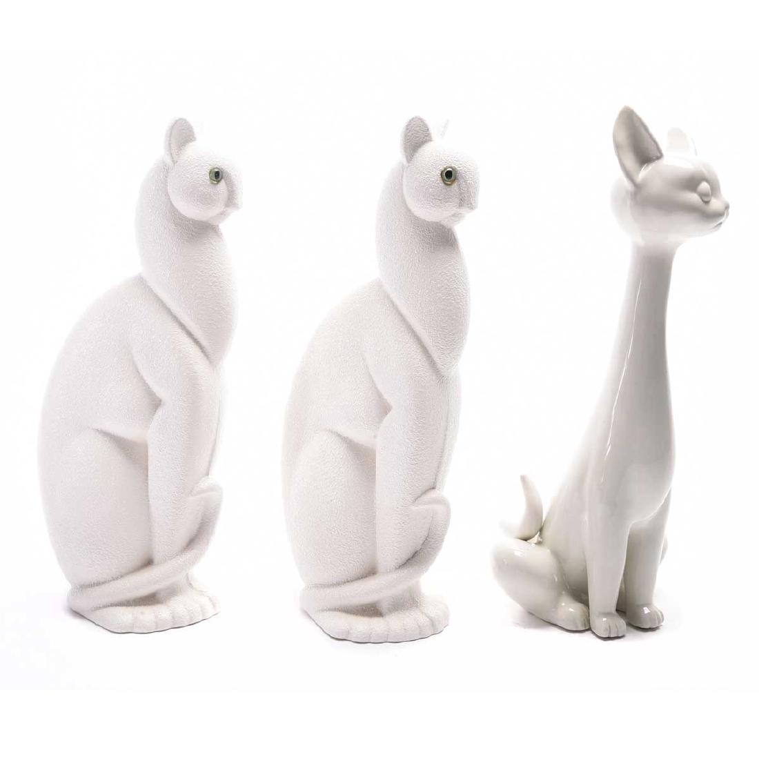 Pair Royal Haeger Cats and A Third Cat (1 of 5)
