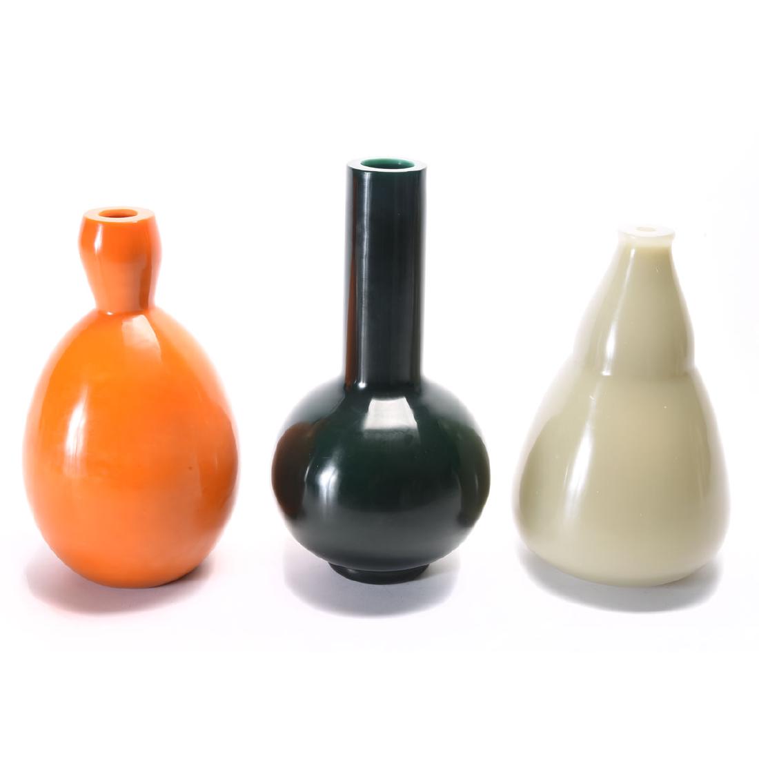 Three Modern Murano Monochromatic Thick Walled Glass (1 of 5)