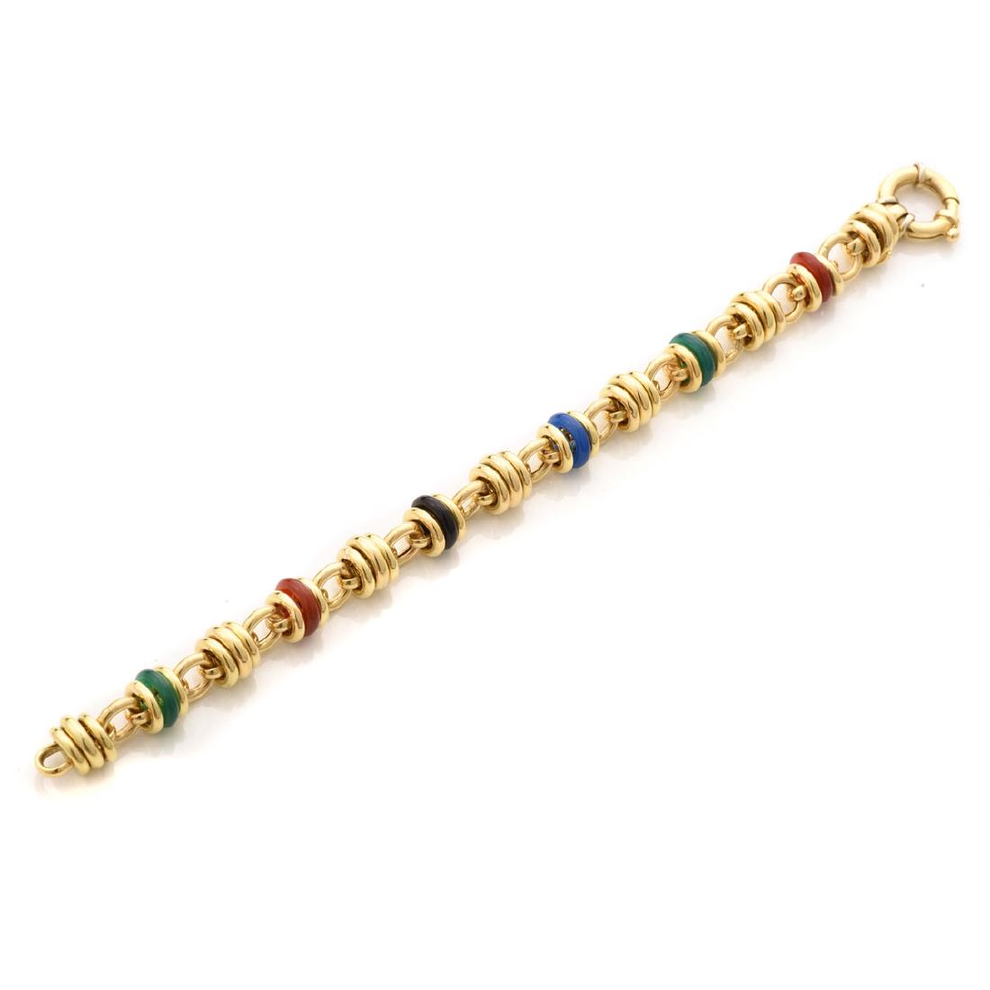 Italian Chalcedony, 18k Yellow Gold Bracelet. (1 of 4)