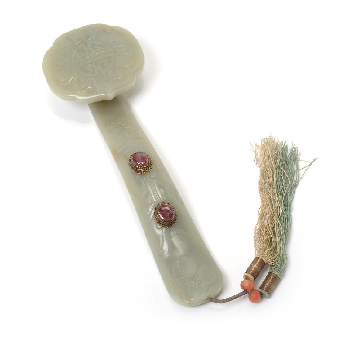 Celadon Jade Ruyi Scepter, 19th Century (1 of 7)