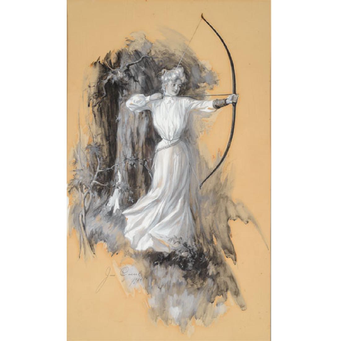 John Cassel "A Modern Champion" mixed media on paper (1 of 6)