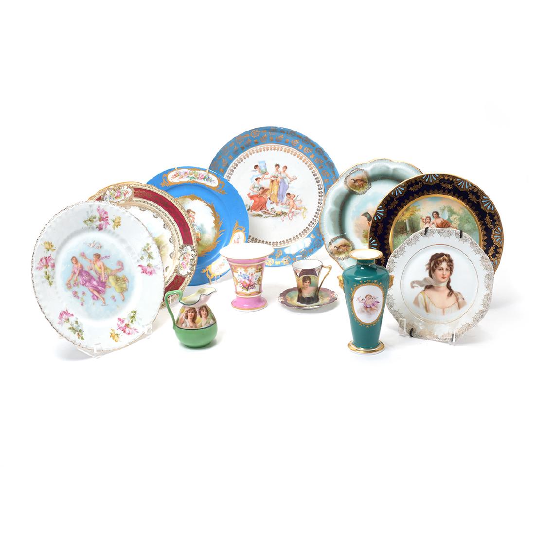 Lot of Seven Sevres Style and Vienna Style Figural (1 of 10)