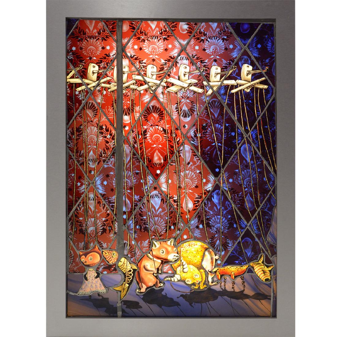 Judith Schaechter "Study for Puppets" stained glass (1 of 4)