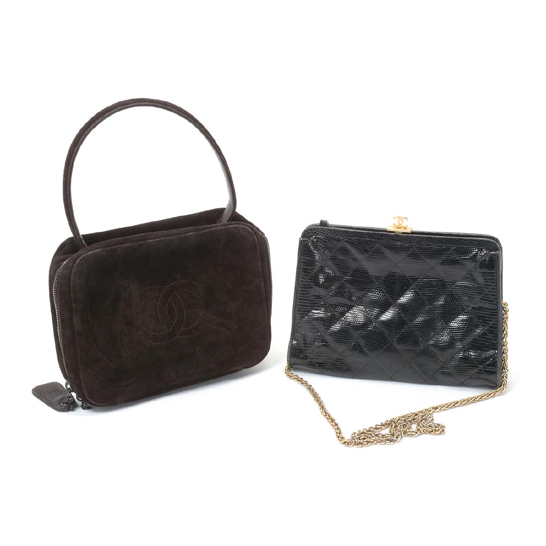 Two Chanel Purses: One Quilted with Chain, the other (1 of 9)