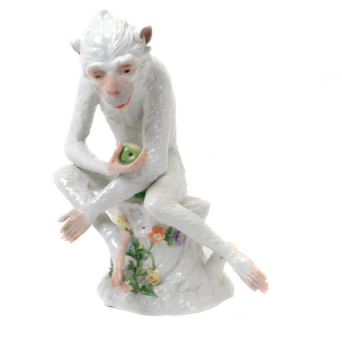 Carl Thieme Large Dresden Porcelain Monkey (1 of 8)