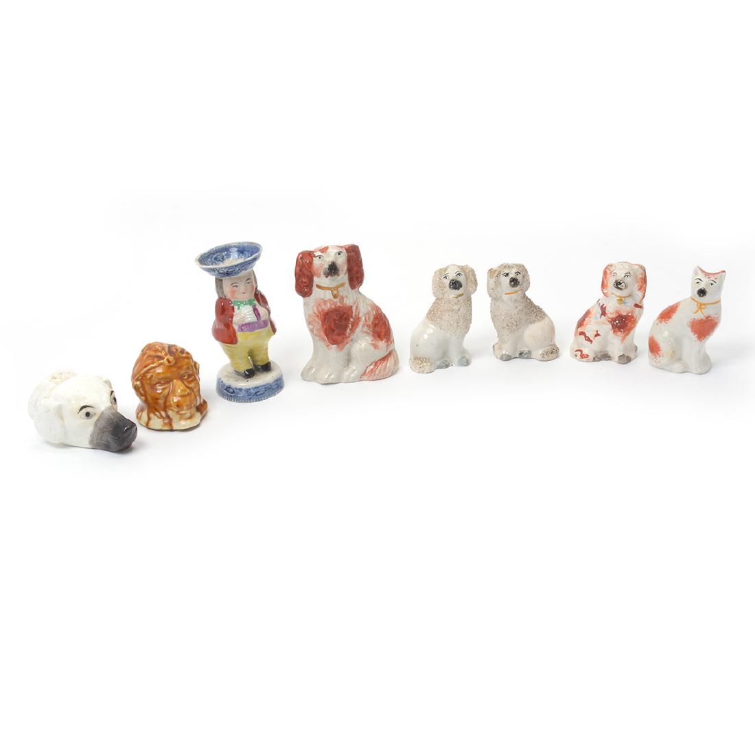 Staffordshire Spaniels, Cat, Toby Figural Candlestand, (1 of 9)