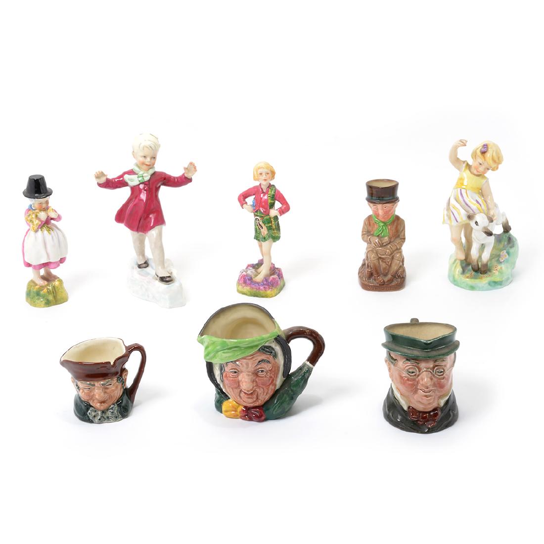 English Toby Group Four Toby Mugs, Four Figures of