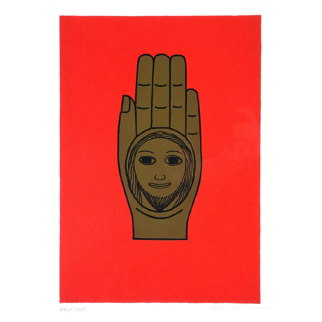 Benny Bufano "The Hand of Peace" lithograph (1 of 6)