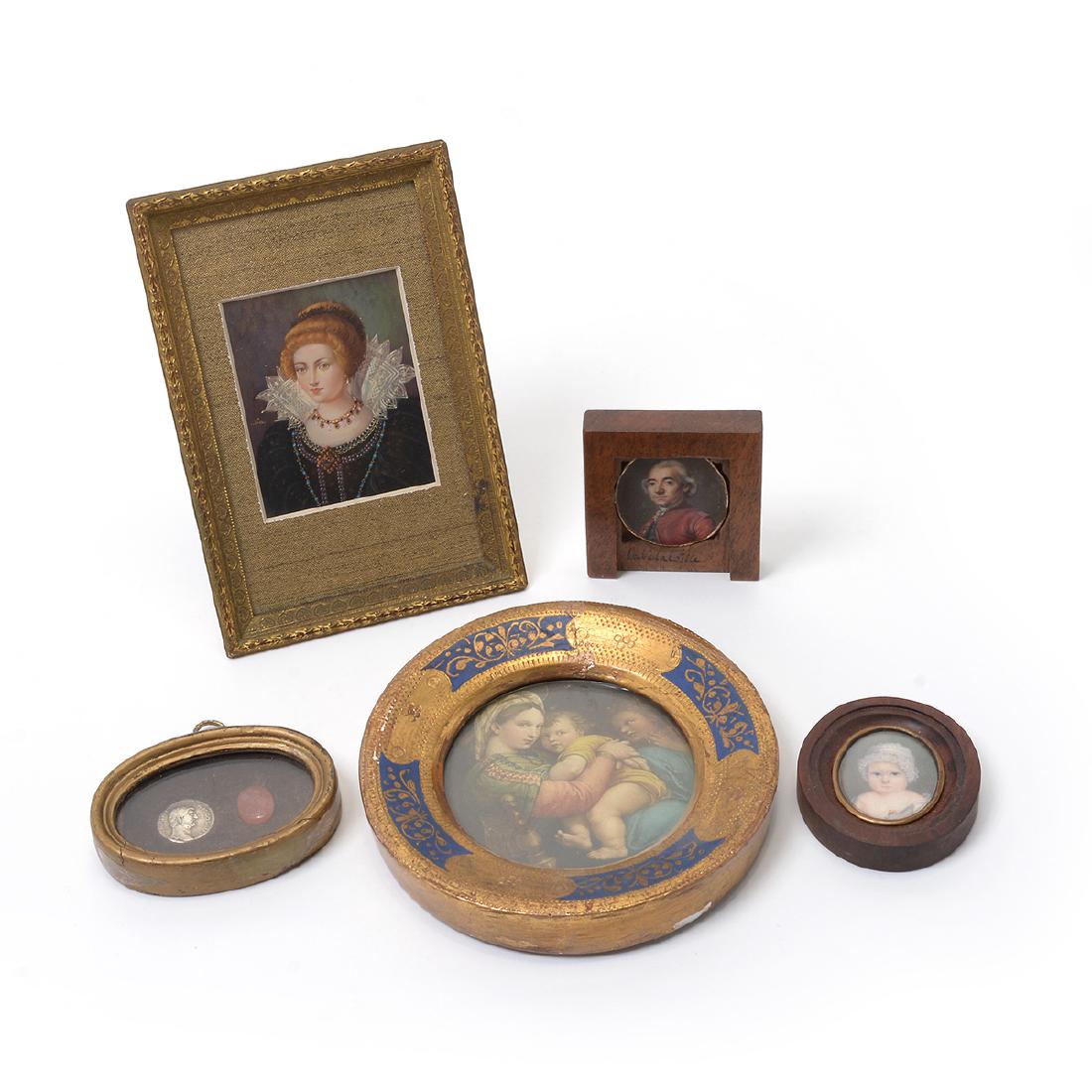 Two Portrait Miniatures: one of a gentleman, the other (1 of 7)