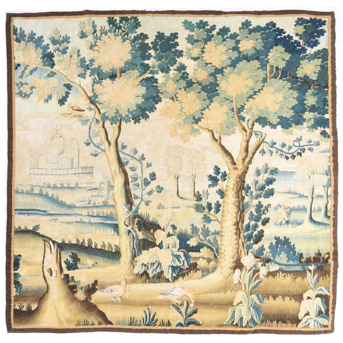 Large Flemish Woven Tapestry, with Forest  Scene in (1 of 4)