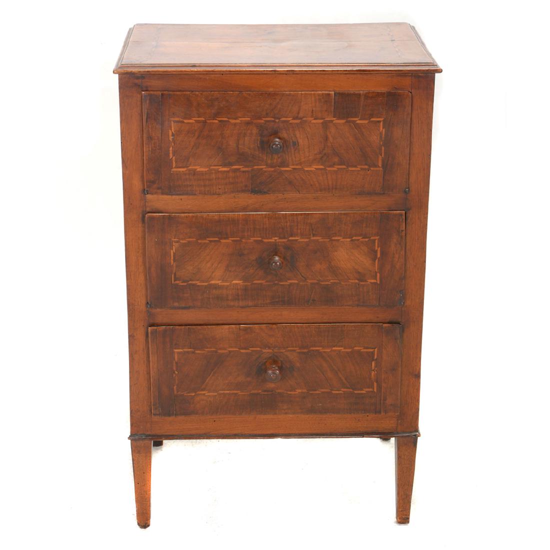 North Italian Neoclassical Inlaid Walnut Cabinet, Late (1 of 5)