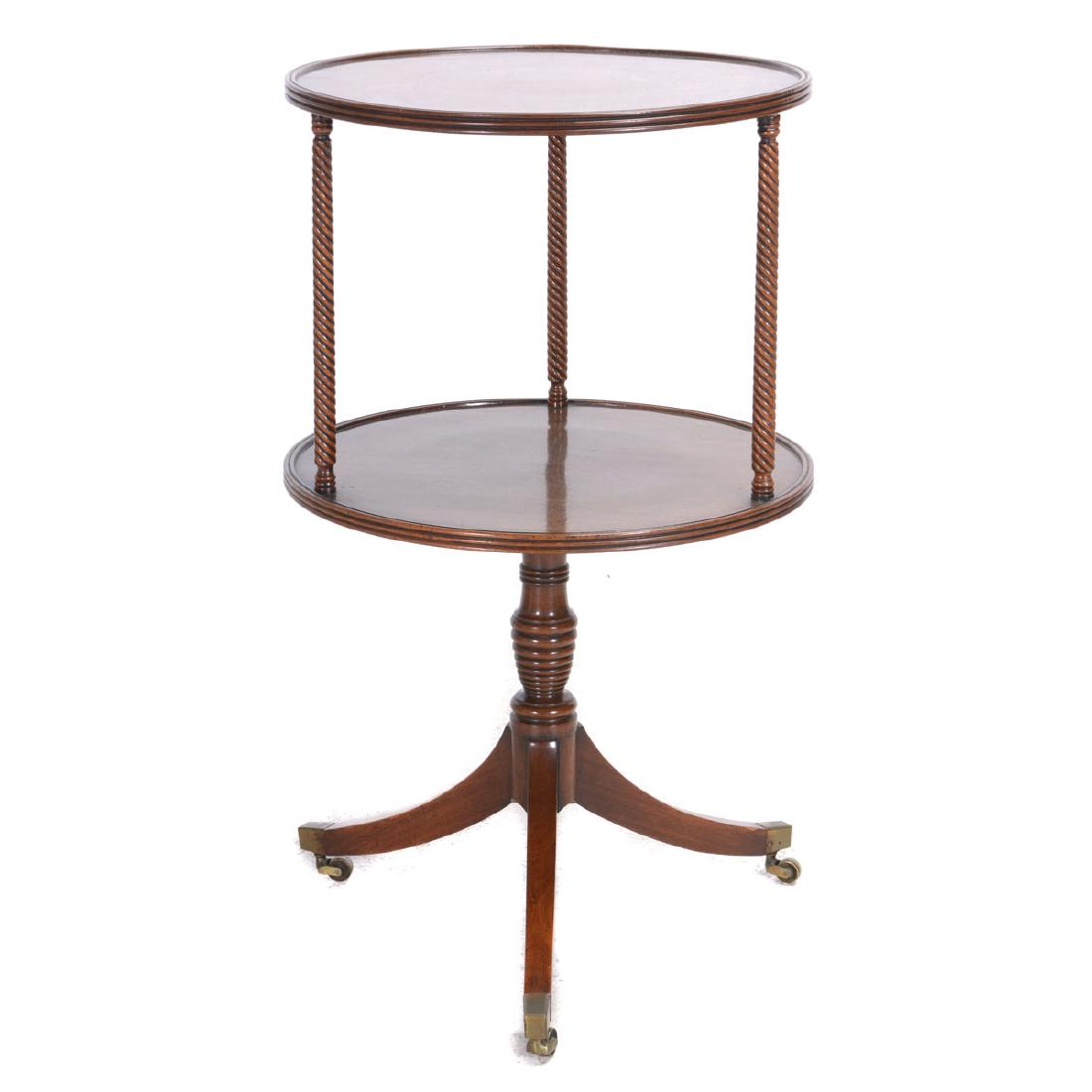 Late George III Two Tiered Tripod Accent Table (1 of 4)