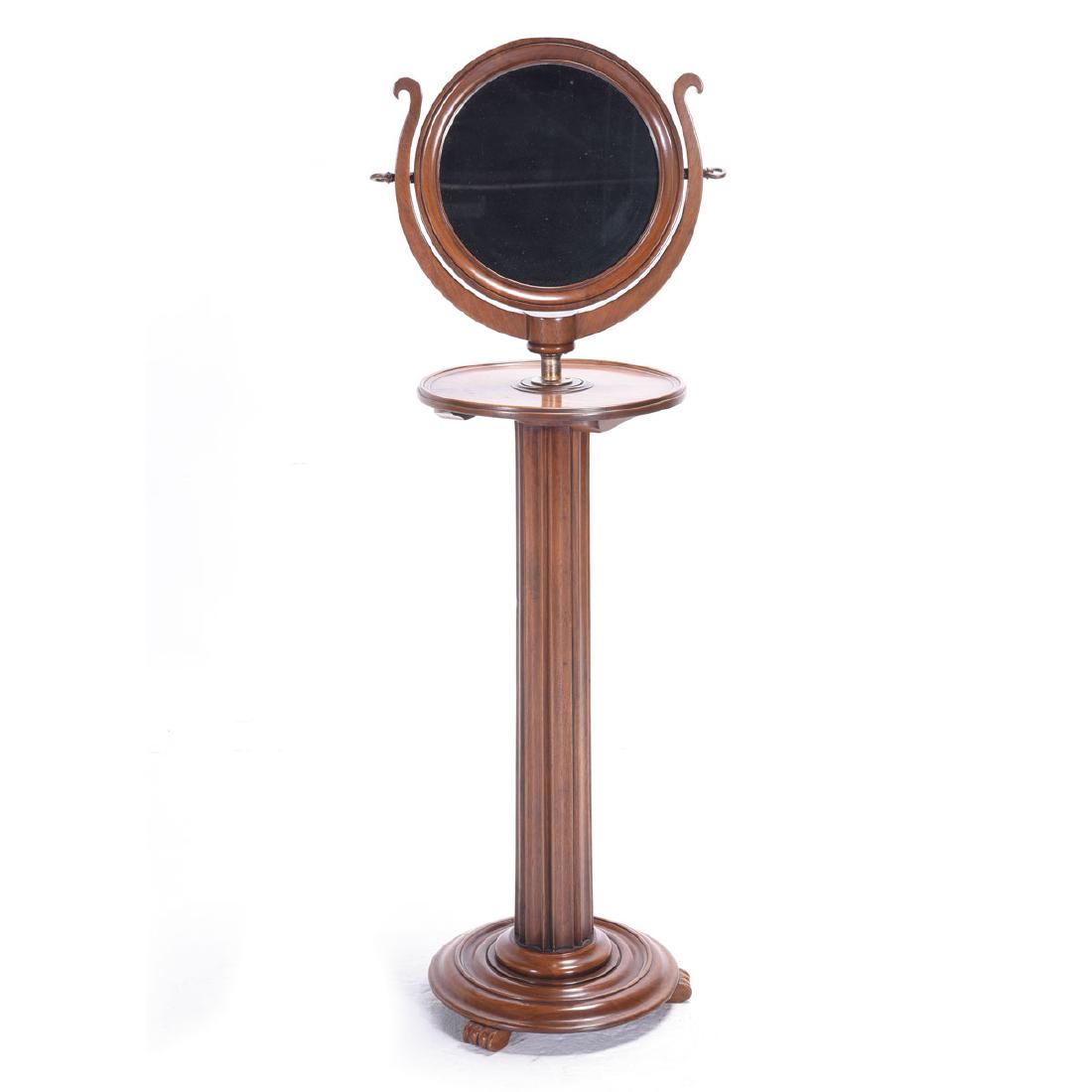 Continental Oval Dressing Mirror on Columnar Stand (1 of 5)