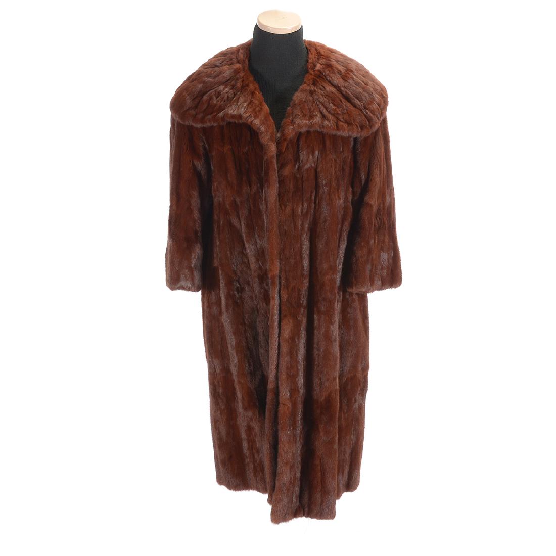 Full Length Sable Coat with Wide 'Lapel' Collar (1 of 7)