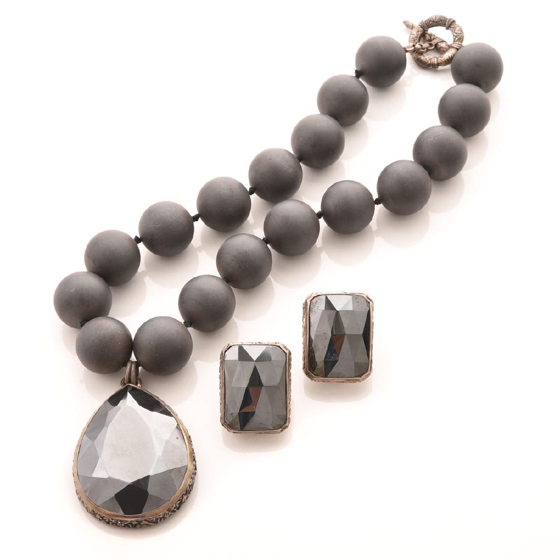 Stephen Dweck Hematite, Silver, Jewelry Suite. (1 of 6)