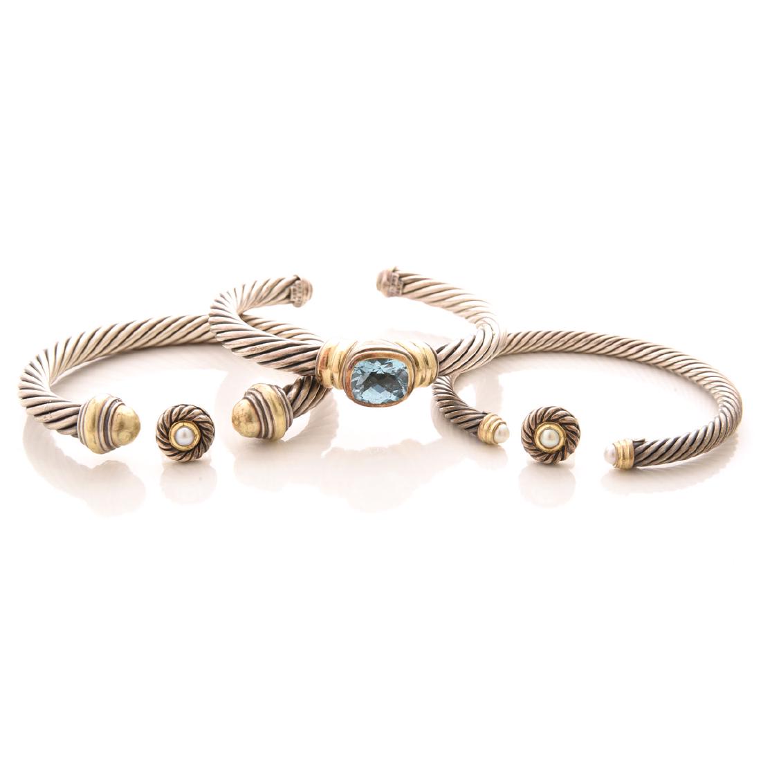 Collection of David Yurman 14k, Sterling Silver Cuff (1 of 10)