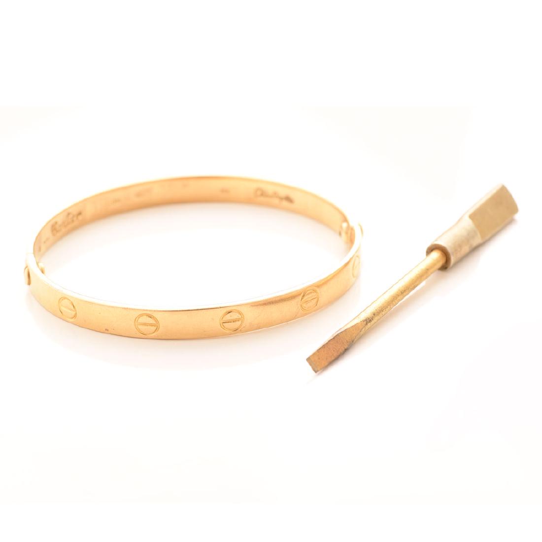 Aldo Cipullo Cartier 18k Yellow Gold  "Love" Bracelet (1 of 5)