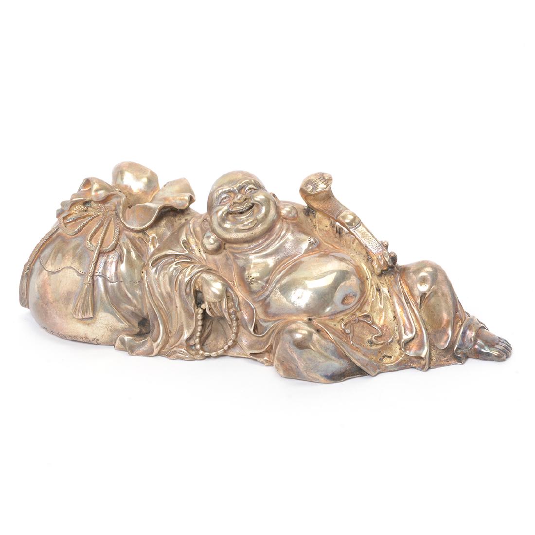 Japanese Silver Figure of Hotei (1 of 8)