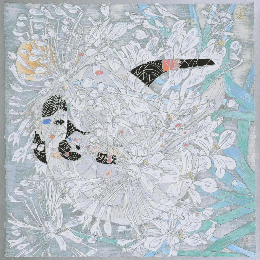 Tiefeng Jaing, "Mother and Child" Signed Serigraph (1 of 6)