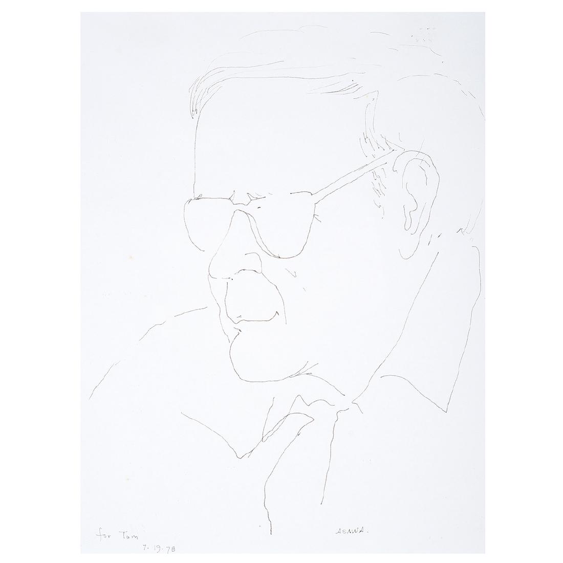 Ruth Asawa "For Tom" ink on paper, California Art (1 of 5)