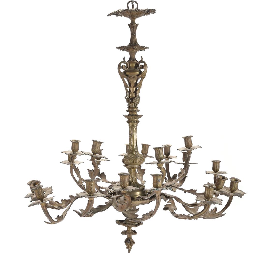 Louis XV Style Gilt Bronze Eighteen Light Chandelier (1 of 5)
