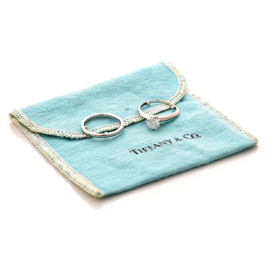 Tiffany & Co. Diamond, Platinum, Wedding Ring Set. (1 of 8)