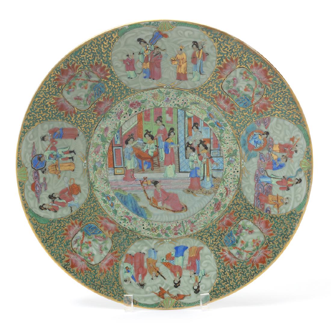 Canton Rose Medallion Charger, 19th Century (1 of 8)