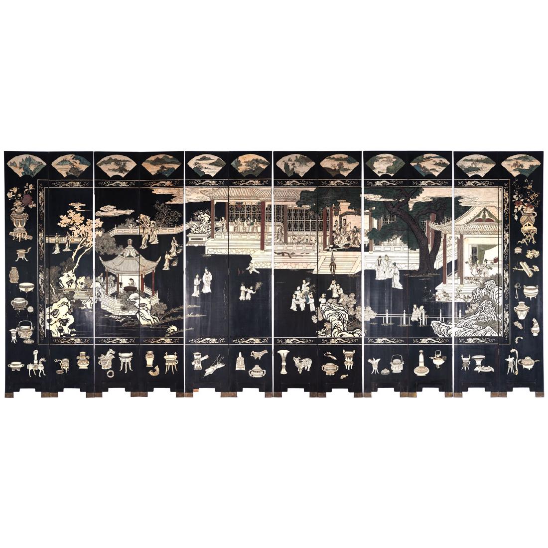 Twelve-Panel Coromandel Folding Screen (1 of 10)