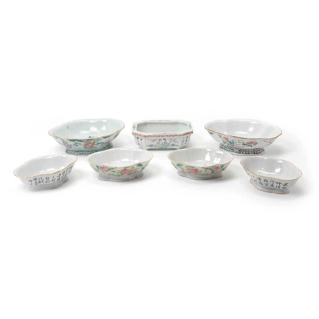 Seven Famille Rose Bowls, Late 19th/Early 20th C (1 of 9)